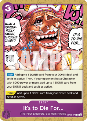 Carte One Piece Un vrai délice à. en mourir !. Quelle douceur ♡. OP08-076 UC PRB02