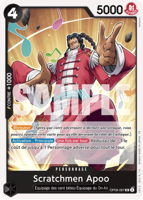 Carte One Piece Scratchmen Apoo OP08-087 UC PRB02