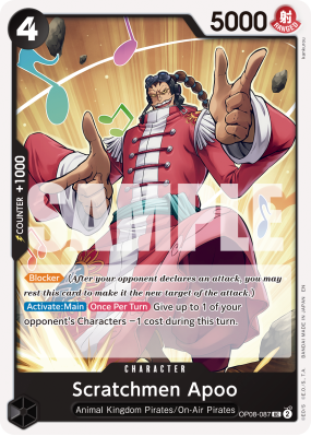 Carte One Piece Scratchmen Apoo OP08-087 UC PRB02