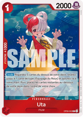Carte One Piece Uta OP09-002 R PRB02