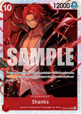 Carte One Piece Shanks OP09-004 SR PRB02