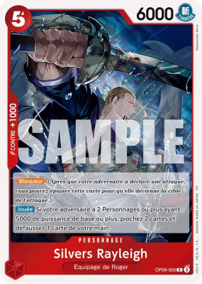 Carte One Piece Silvers Rayleigh OP09-005 R PRB02