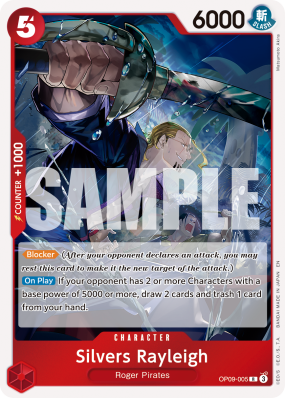 Carte One Piece Silvers Rayleigh OP09-005 R PRB02