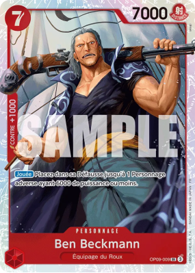 Carte One Piece Ben Beckmann OP09-009 SR PRB02