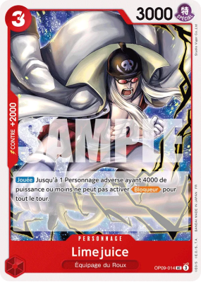 Carte One Piece Limejuice OP09-014 UC PRB02