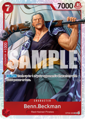 Carte One Piece Ben Beckmann OP09-009 SR PRB02