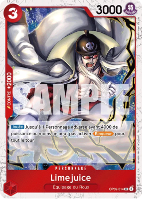 Carte One Piece Limejuice OP09-014 UC FOIL PRB02