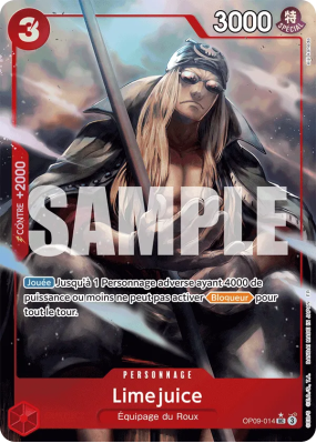Carte One Piece Limejuice OP09-014 UC ALT ART PRB02