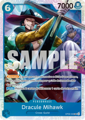 Carte One Piece Dracule Mihawk OP09-048 SR PRB02