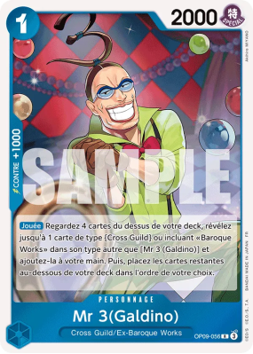 Carte One Piece Mr 3(Galdino) OP09-056 R PRB02