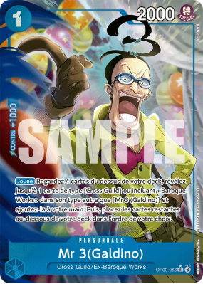 Carte One Piece Mr 3(Galdino) OP09-056 R ALT ART PRB02