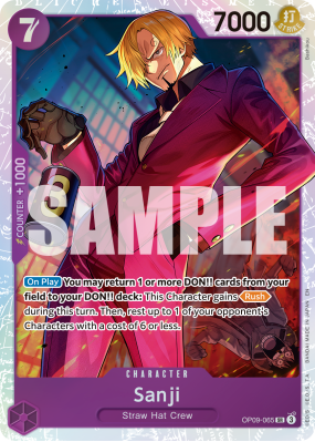 Carte One Piece Sanji OP09-065 SR PRB02