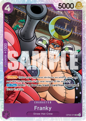 Carte One Piece Franky OP09-072 SR PRB02