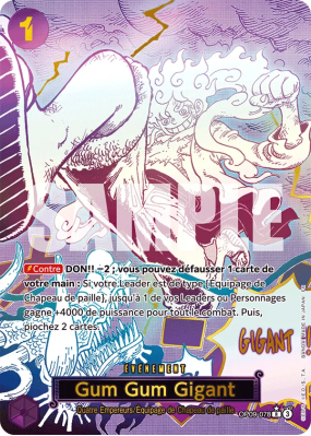 Carte One Piece Gum Gum Gigant OP09-078 SP CARD PRB02