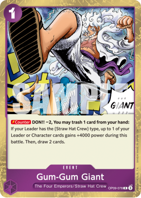 Carte One Piece Gum Gum Gigant OP09-078 R PRB02