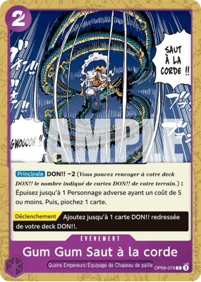 Carte One Piece Gum Gum Saut à la corde OP09-079 C PRB02