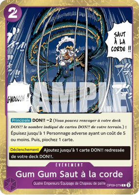 Carte One Piece Gum Gum Saut à la corde OP09-079 C FOIL PRB02