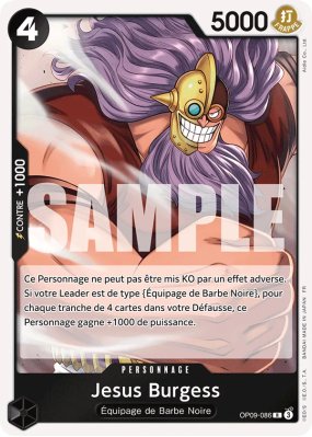 Carte One Piece Jesus Burgess OP09-086 R PRB02