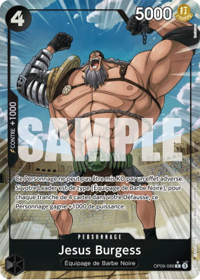 Carte One Piece Jesus Burgess OP09-086 R ALT ART PRB02