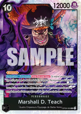 Carte One Piece Marshall D. Teach OP09-093 SR PRB02