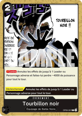 Carte One Piece Tourbillon noir OP09-097 C PRB02