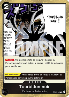 Carte One Piece Tourbillon noir OP09-097 C FOIL PRB02