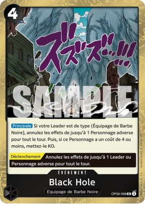 Carte One Piece Black Hole OP09-098 UC FOIL PRB02