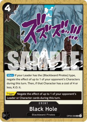 Carte One Piece Black Hole OP09-098 UC PRB02