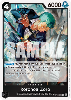 Carte One Piece Roronoa Zoro OP10-095 R PRB02