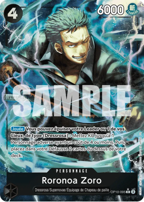 Carte One Piece Roronoa Zoro OP10-095 R ALT ART PRB02