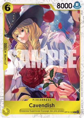 Carte One Piece Cavendish OP10-105 C FOIL PRB02