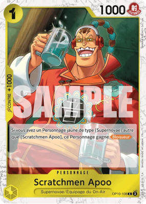 Carte One Piece Scratchmen Apoo OP10-108 C FOIL PRB02
