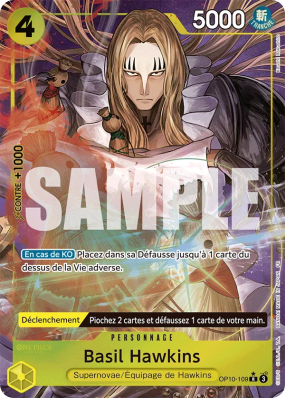 Carte One Piece Basil Hawkins OP10-109 R ALT ART PRB02