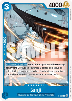 Carte One Piece Sanji P-068 P PRB02