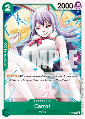 Carte One Piece Carrot P-070 P PRB02