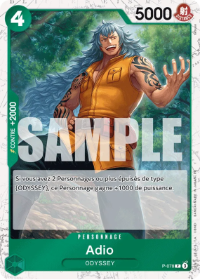Carte One Piece Adio P-078 P FOIL PRB02