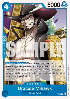 Carte One Piece Dracule Mihawk P-081 P PRB02