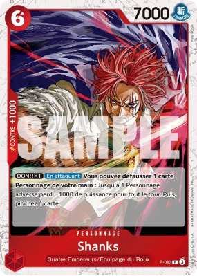 Carte One Piece Shanks P-083 P PRB02