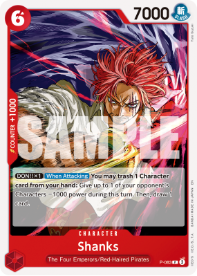 Carte One Piece Shanks P-083 P PRB02