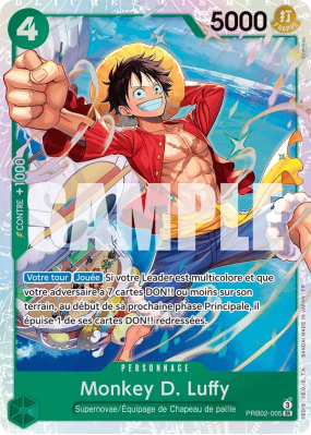 Carte One Piece Monkey D. Luffy PRB02-005 SR