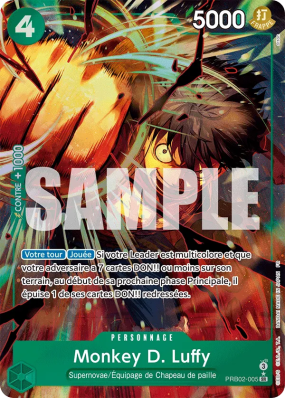 Carte One Piece Monkey D. Luffy PRB02-005 SR ALT ART