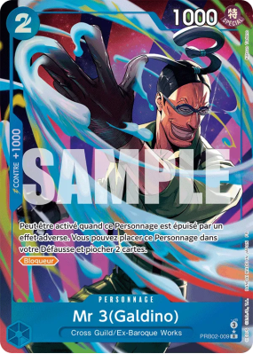 Carte One Piece Mr 3(Galdino) PRB02-009 R ALT ART