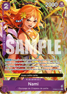 Carte One Piece Nami PRB02-012 R ALT ART
