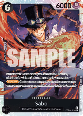 Carte One Piece Sabo PRB02-014 SR
