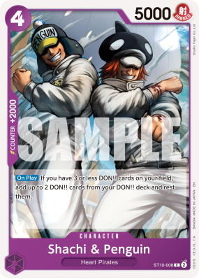 Carte One Piece Shachi et Pingouin ST10-008 C PRB02