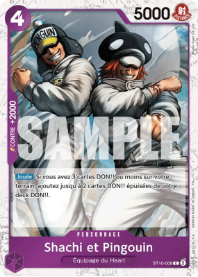 Carte One Piece Shachi et Pingouin ST10-008 C FOIL PRB02