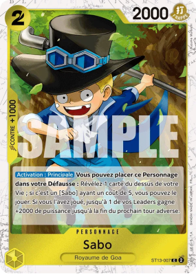 Carte One Piece Sabo ST13-007 C FOIL PRB02