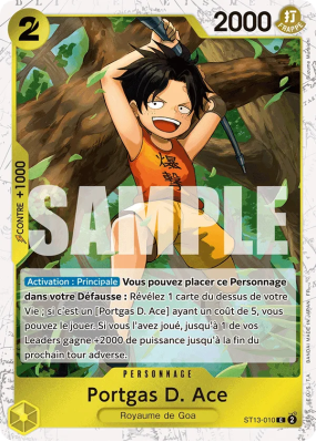 Carte One Piece Portgas D. Ace ST13-010 C FOIL PRB02