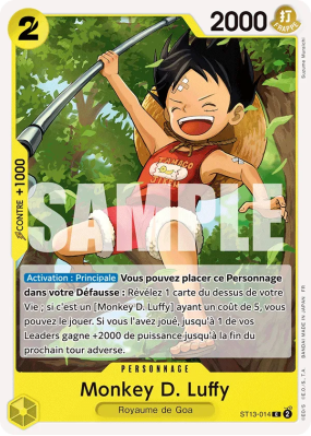 Carte One Piece Monkey D. Luffy ST13-014 C PRB02