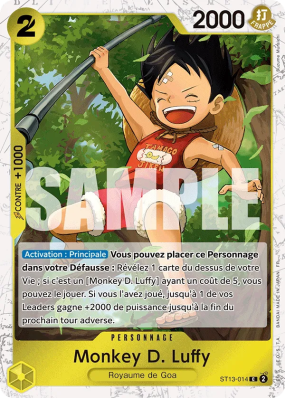 Carte One Piece Monkey D. Luffy ST13-014 C FOIL PRB02